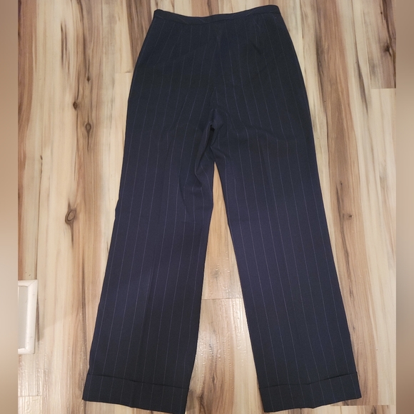 The Limited Stretch Blk Pinstriped Wide Leg Dress Pants EUC - Picture 9 of 13